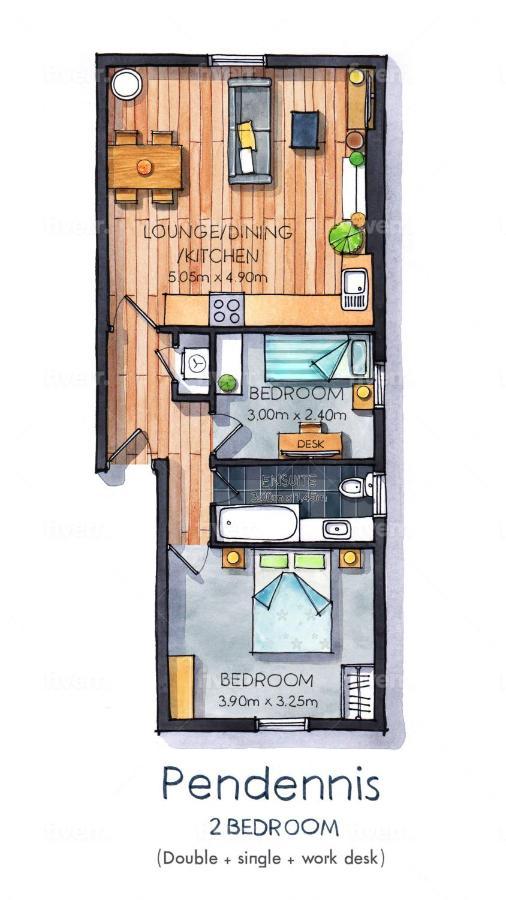 Pendennis - Bright Victorian Flat, Sea Views & Close To Beach فالموث المظهر الخارجي الصورة
